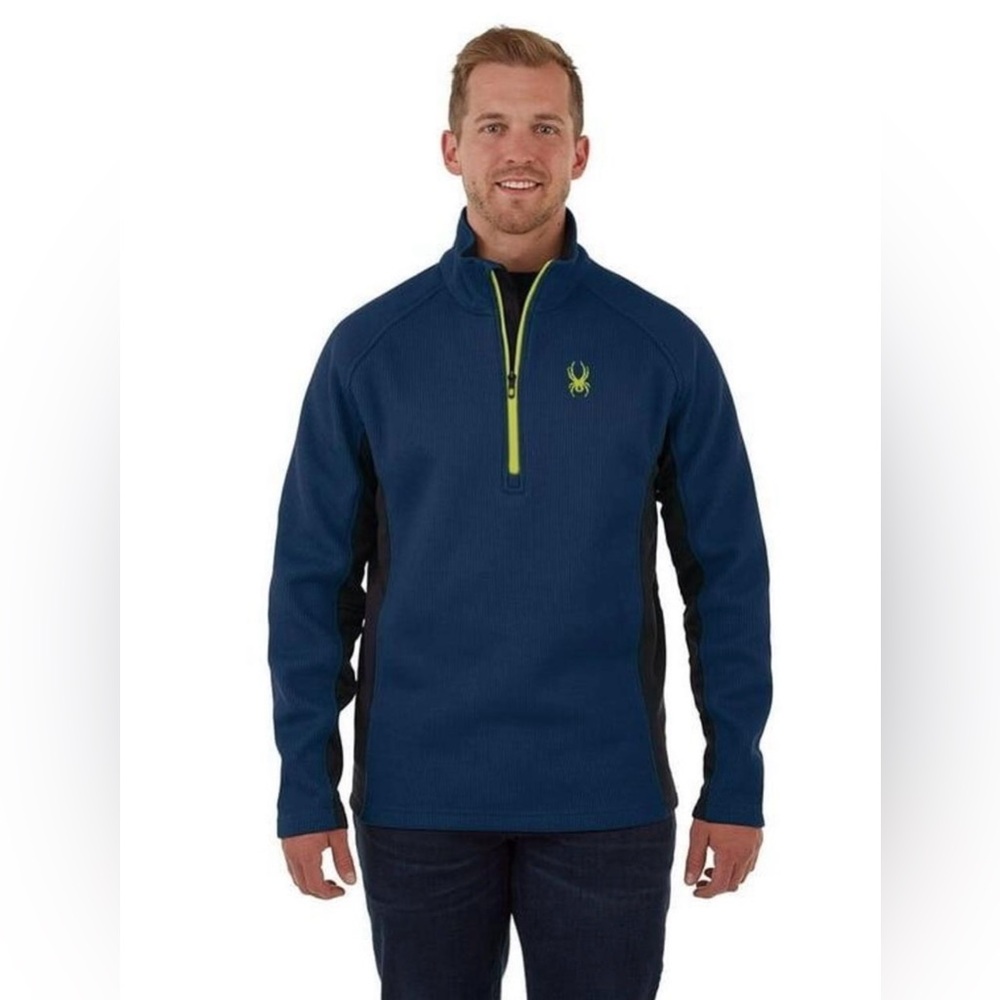 NWOT Spyder Men's Outbound Half Zip Fleece Sweater XXL Waffle Stretch Outdoors
